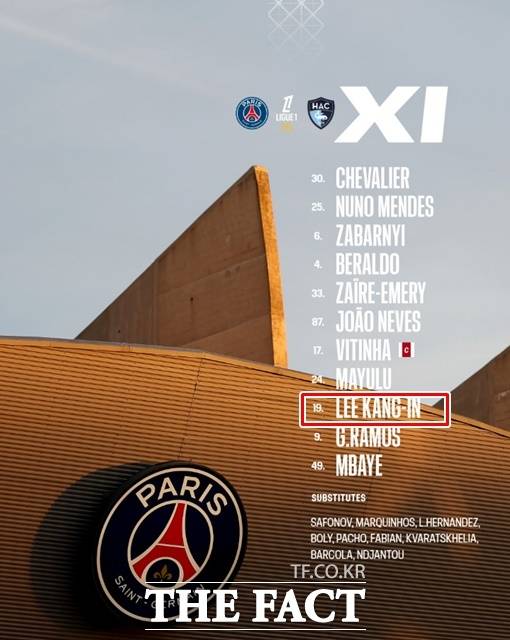 '선제 결승골' 이강인, 11월 1골·3AS '펄펄'...4만여 PSG 관중