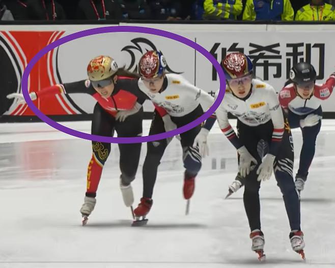 中 쇼트트랙 '나쁜 손'→몸싸움→韓 선수 내동댕이 '충격'…그런데 한국이 페널티 실격? 왜 그럴까