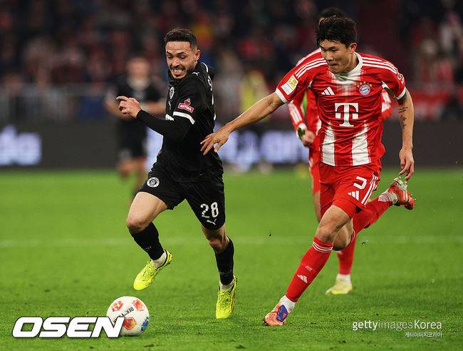 '드리블 돌파 0회, 공중볼 9회 승리' 또 '억까' 김민재가 왜 최하점인가... 독일 언론의 이상한 5점