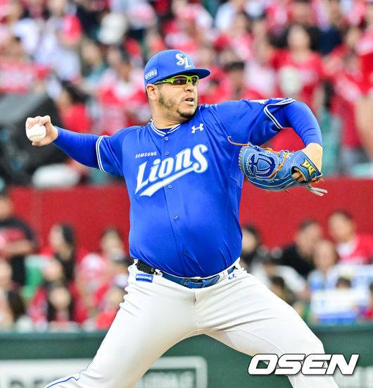 후라도의 불룩한 배 어디 갔어? 삼성 팬들 놀라게 한 ‘야구 주머니 실종 사건’