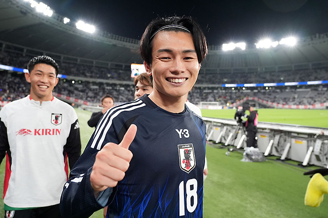 일본, 흥분했다 “케인·음바페·홀란 제치고 유럽 넘버원”···우에다 시즌 18골 “경이적” 월드컵 기대감