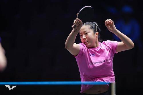 탁구 주천희, WTT 왕중왕전서 신유빈 제압…신유빈 혼복은 승리(종합)
