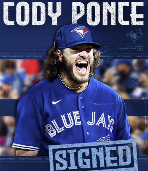 [오피셜] 코디 폰세, MLB 토론토와 3년 계약 '공식발표'…
