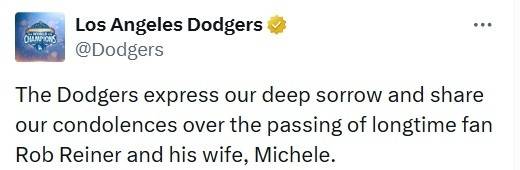 '충격 비보' 마약 중독 친아들에 피살된 '야구광' 롭 라이너 감독...MLB도 '응원팀' 다저스도 눈물의 애도