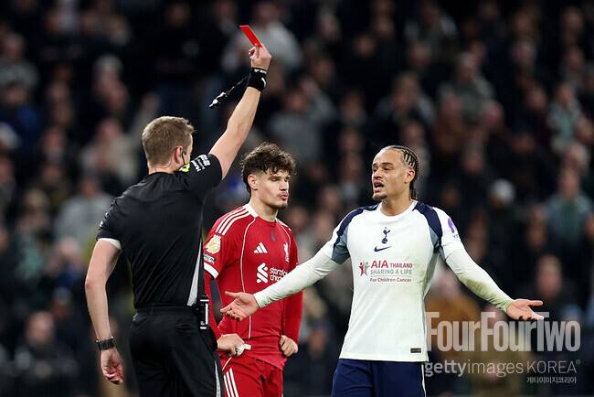 [pl.review] 손흥민 후계자가 다 망쳤다...'2명 퇴장' 토트넘, '이삭 2호골-비르츠 첫 도움' 리버풀에 1-2 패배