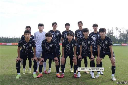 한국 U-15 축구대표팀, 중국 친선대회서 일본 3-0 제압