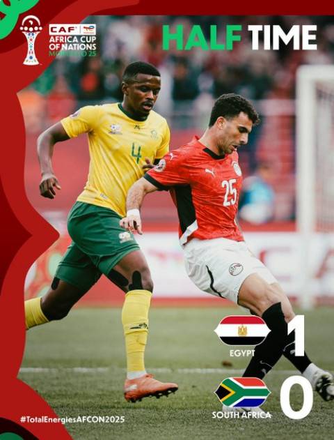 남아공 이번엔 약했다, 10명 싸운 이집트에 패배 '살라에 결승골 허용'... 홍명보 감독, 약점 찾았나