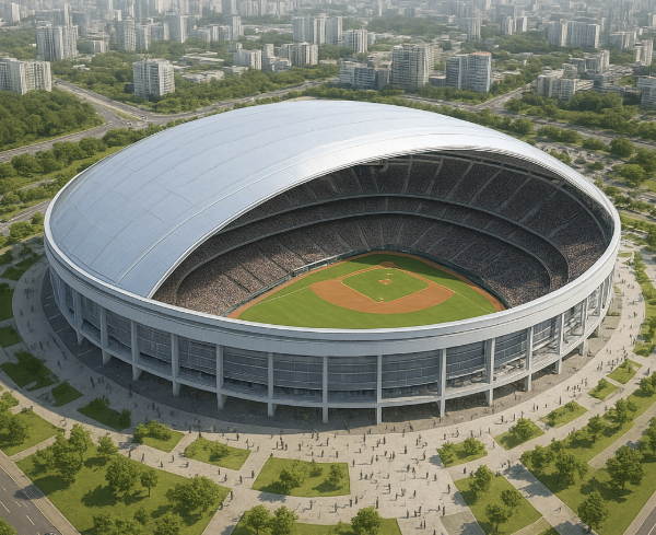 1조원 투입! 충청남도 5만석 '야구 돔구장' 건립 드라이브!…