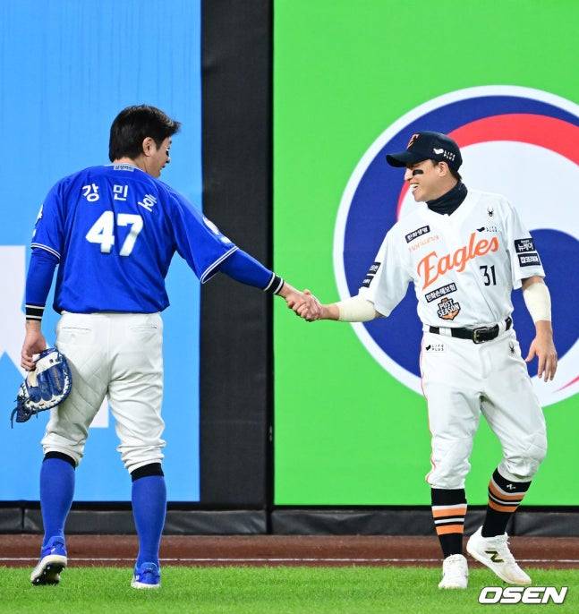 손아섭 향한 강민호 진심