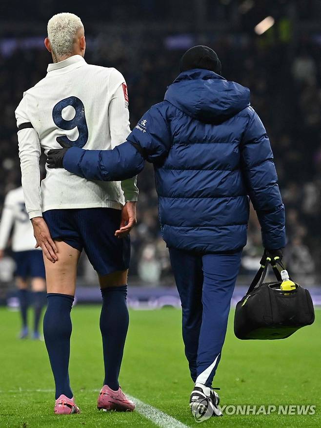 토트넘 어쩌나…팀 내 최다골 히샤를리송, 허벅지 다쳐 7주 결장