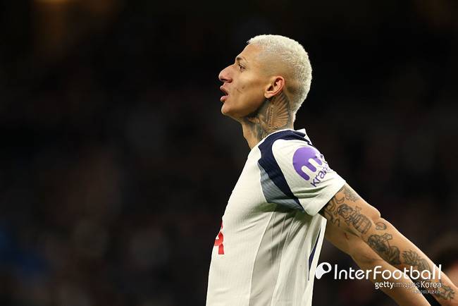 손흥민 나가고 이렇게 안 풀릴수가 있나...토트넘 최다 공격P '8골 3도움' 히샬리송 7주 이탈