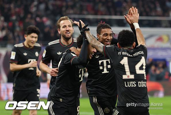 '김민재 후반 교체 출격' 0-1 일격 당한 바이에른, 5-1로 뒤집었다... 라이프치히 꺾고 굳건한 리그 선두