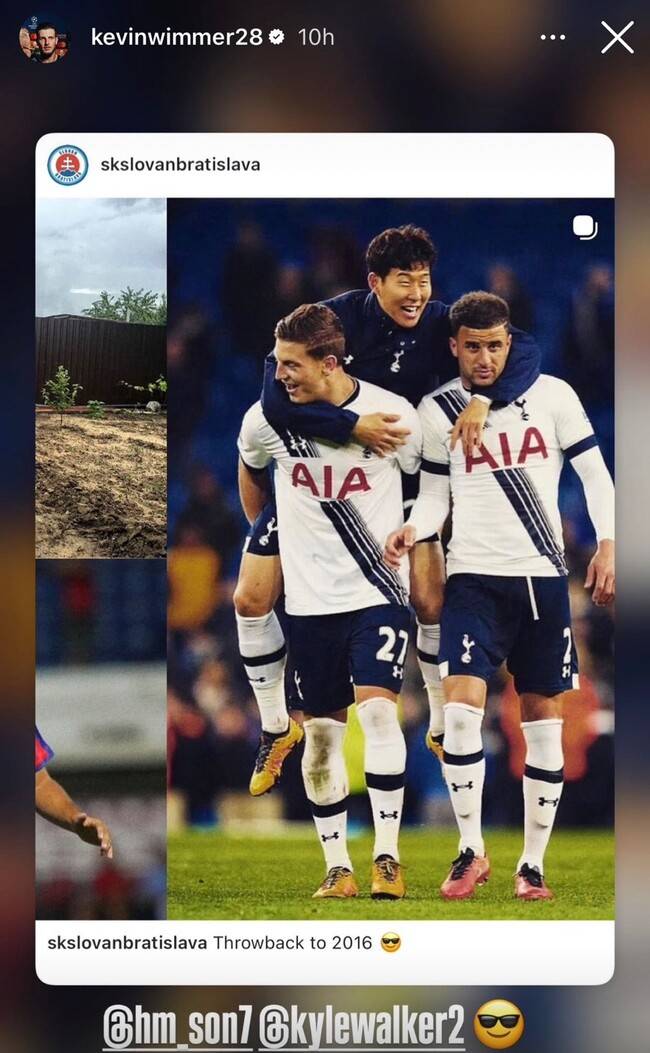 손흥민 왜 여기서 나와? 유럽 변방 명문팀 '깜짝' 등장...'절친' 비머-워커 나란히 10년 전 추억 소환