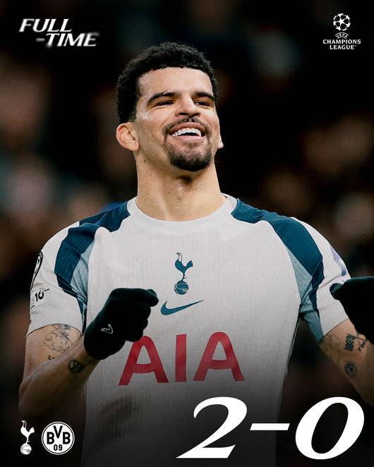 '승승승승승승승승승승무무승승무승승무승승승승승' 토트넘 맞아? 리그는 15G 2승인데...UEFA '홈 24G 무패' 질주 [공식발표]