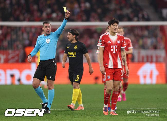 '김민재 퇴장+케인 멀티골' 바이에른, 위니옹 SG 상대로 2-0 승리...UCL 전체 2위로