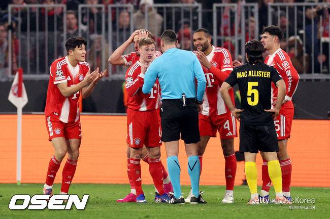 '김민재 퇴장+케인 멀티골' 바이에른, 위니옹 SG 상대로 2-0 승리...UCL 전체 2위로