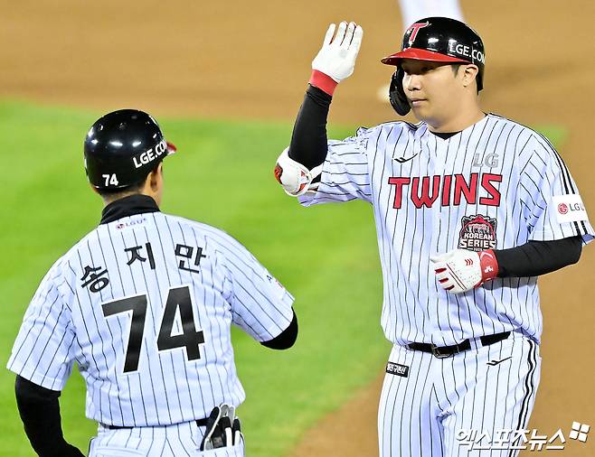 '-6kg' 문보경, 구자욱과 '1대1 트레이드'를?…