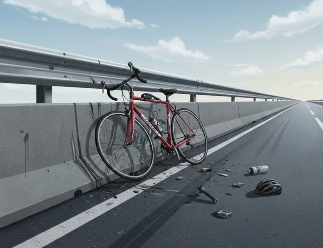 10대 고교 사이클 선수, 도로 훈련 중 중앙분리대 충돌 사망