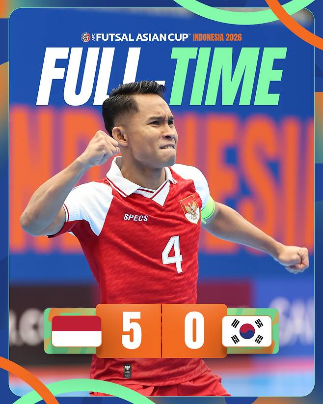 한국 0-5 인도네시아, 이거 실화?…풋살 아시안컵 개막전서 완패→