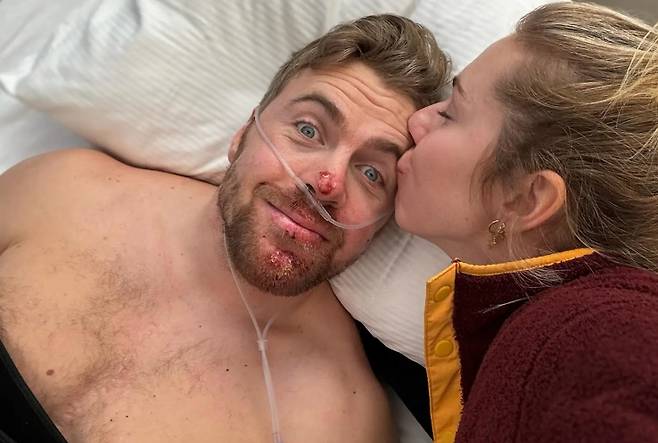 복부 찢어진 치명상, 수술 합병증... 세상 불운했던 '월클 커플' 기적, 감격의 올림픽행