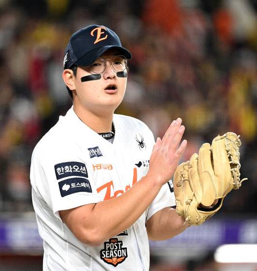 '첫날부터 41구 쾅쾅!' 김서현 불펜피칭, 양상문 코치도 만족했다…