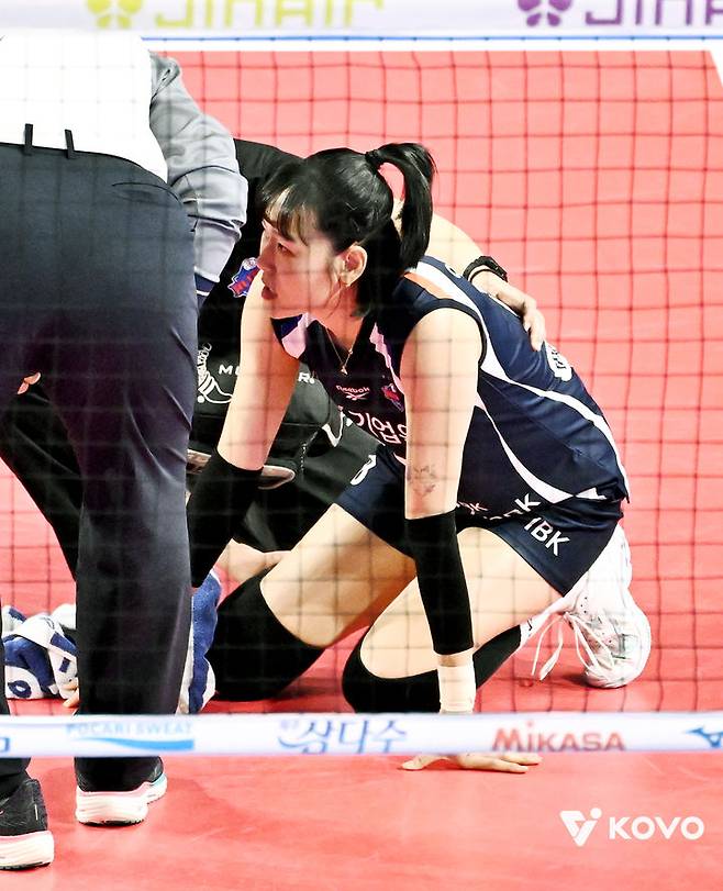 여자배구 최고 리베로 기업은행 임명옥, 아킬레스건 파열로 시즌 아웃