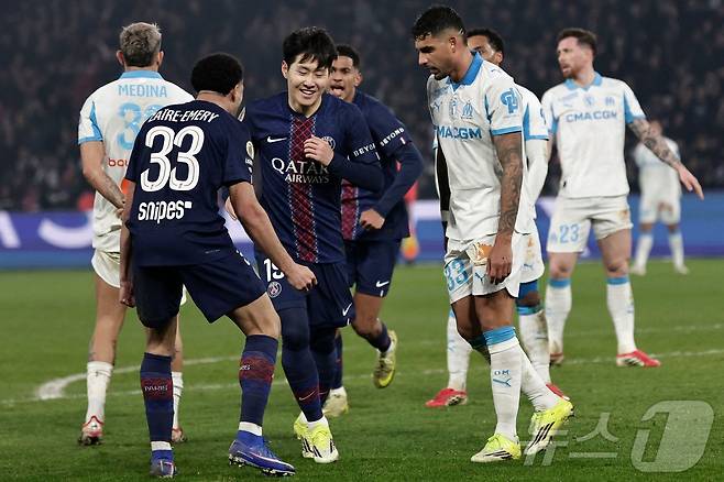 PSG 이강인, 부상 복귀 2경기 만에 골…마르세유전 5-0 대승 견인