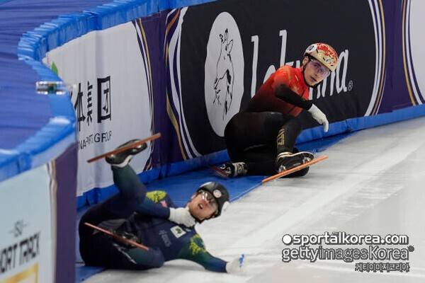 '끔찍한 사고' 中선수 스케이트 날에 목 베였던 호주 스케이터, 생명 위협 딛고 올림픽 섰지만...1000m 예선 탈락