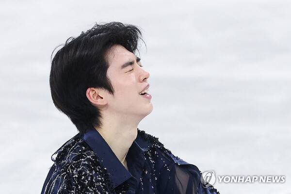 日 해설자도 극찬했는데, 0.98점차 4위… 차준환, 이정도면 메달 도둑 맞았다