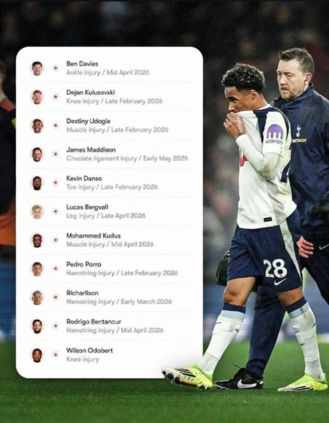 “수치스럽다” 로메로가 맞았네...토트넘, 최악의 부상 악령...무려 12명 출전 불가