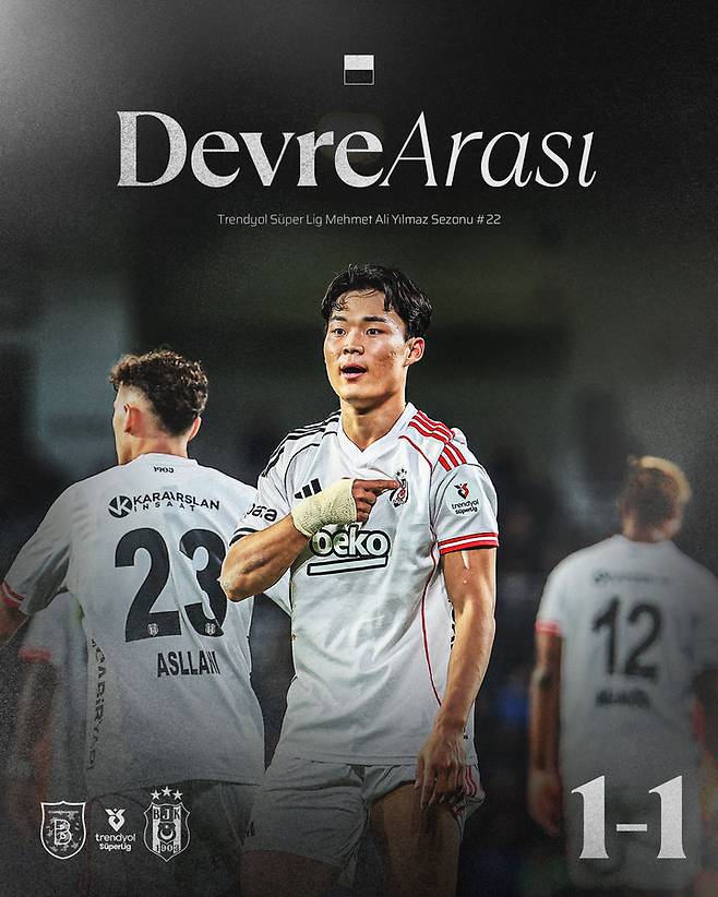 베식타시 오현규, 이적 후 2경기 연속골…첫 도움도 작성