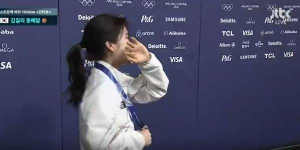 인터뷰 중단 사태, 눈까지 빨개졌다… 등돌려 운 김길리의 진심[초점]