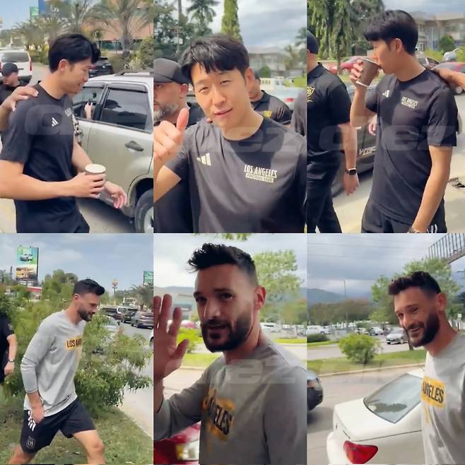 손흥민 이 정도야? 도심 산책에 2명 '밀착마크'… LAFC 선수단 깜짝 출연, 현지 축제 분위기→'SON 그라운드 밟나' 출전 여부 촉각