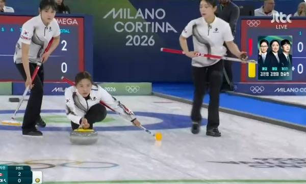 1점을 3점으로, 판 뒤집었다… 스킵 김은지의 마법같은 빅샷[밀라노 스틸컷]