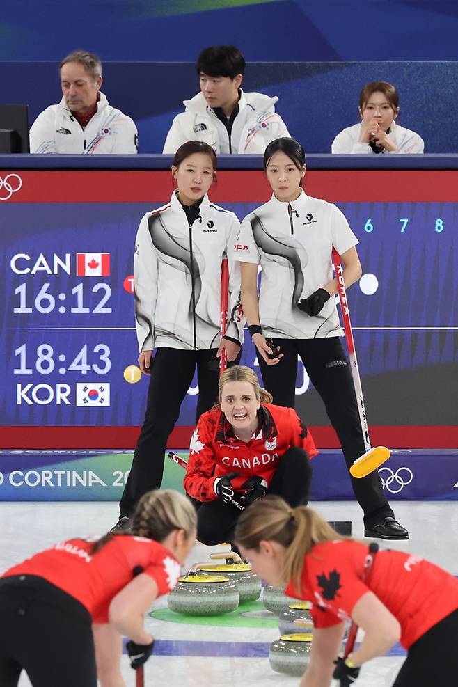 '항상 웃던 미모 군단' 한국 女컬링, 마지막 통한의 눈물…캐나다전 패배 → 최종 5위 준결승 실패