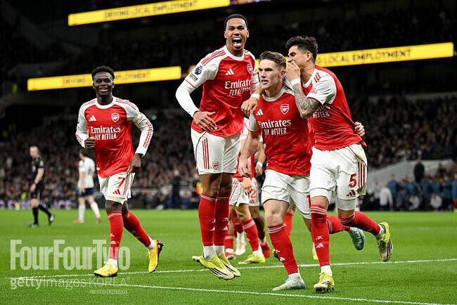 [pl.review] 토트넘, 진짜 망했습니다...'에제+요케레스 멀티골' 아스널에 북런던 더비 1-4 완패→강등권과 4점 차