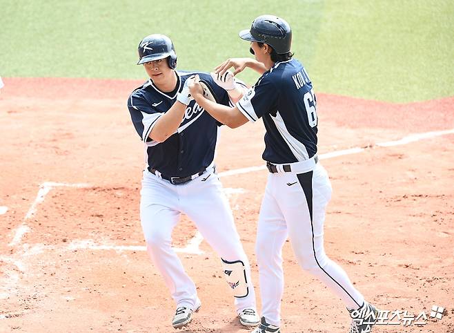 한화가 한화 울렸다!…노시환 투런포+문현빈 결승타→대표팀 7-4 역전승 [WBC 캠프]