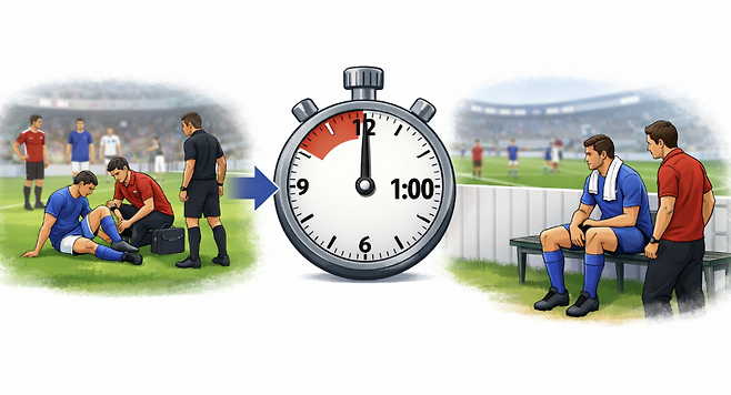 FIFA, ‘침대 축구’ 막는다…부상 선수 1분 대기 규정 도입 검토