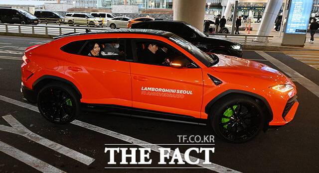 ‘람보르길리’ 김길리, 람보르기니 타고 '금의환향' [TF사진관]