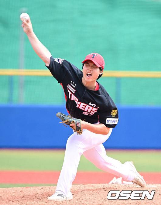괴물타자를 헛스윙 삼진…‘80억 FA 보상선수’ KIA 20세 우완, 5선발 경쟁 다크호스 될까