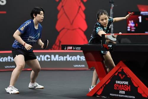 탁구 혼복 세계랭킹 1위 임종훈-신유빈, 싱가포르 스매시 4강행(종합)