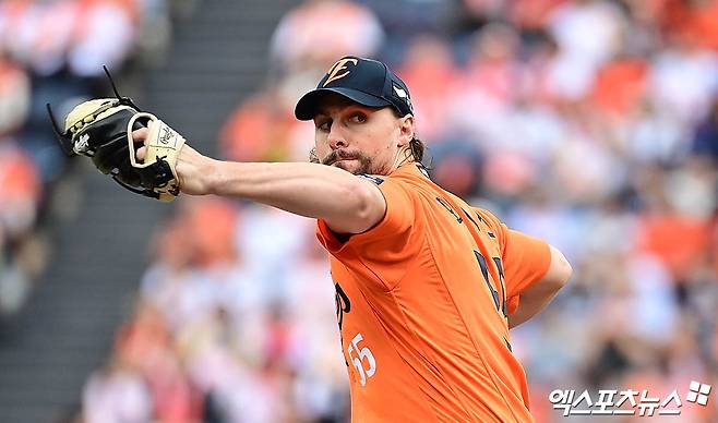 '벌써 대박 조짐인가'…한화 KS 이끈 그 선수, 시범경기 첫 등판서 2⅓이닝 무실점+최고 153km '쾅'