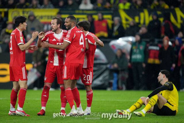 '극장골 직후 김민재 교체 투입' 바이에른 뮌헨, 데어 클라시커에서 도르트문트에 역전승…분데스리가 선두 질주