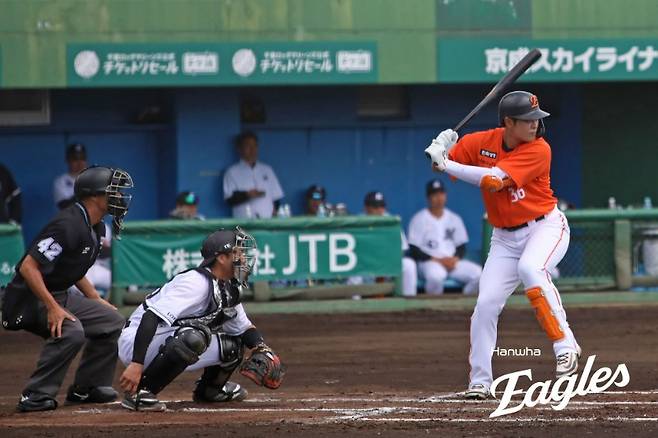 작년 문현빈 찍었던 김경문, 올해는 이 선수에 주목? “싸우는 모습을 보고 있다”