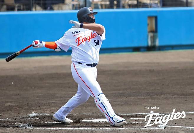 강백호 친정팀에 '결승타' 비수…한화, KT전 6-4 승리→연습경기 4연승 질주 [오키나와:스코어]