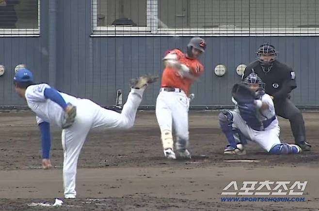 '찐이다!' 최종전 2루타-스리런포로 화룡점정한 전체 3순위 외야수. 연습경기 타율 0.379인데도