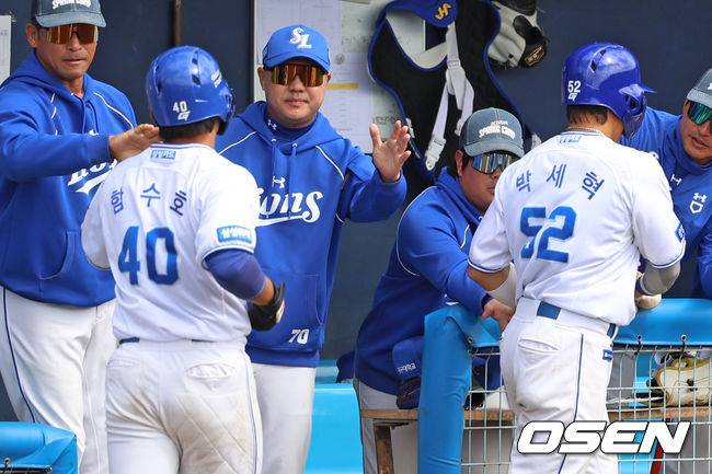 '7안타 7득점 빅이닝' 삼성 타선은 최강 맞네, LG 마운드 난타 8-4 완승...LG 이재원, 밀어쳐서 투런 홈런 터졌다 [오키나와 리뷰]