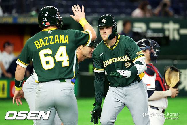 ‘한국 잡으면 사실상 8강 확정’ 호주, 대만·체코 연달아 격파→2승 선점…미드·홀 홈런+코엔 윈 2이닝 무실점