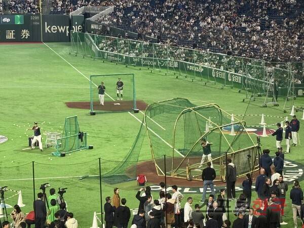 오타니 아닌데 시선집중… 日 관중 감탄 부른 김도영의 연습 홈런쇼[현장 메모]