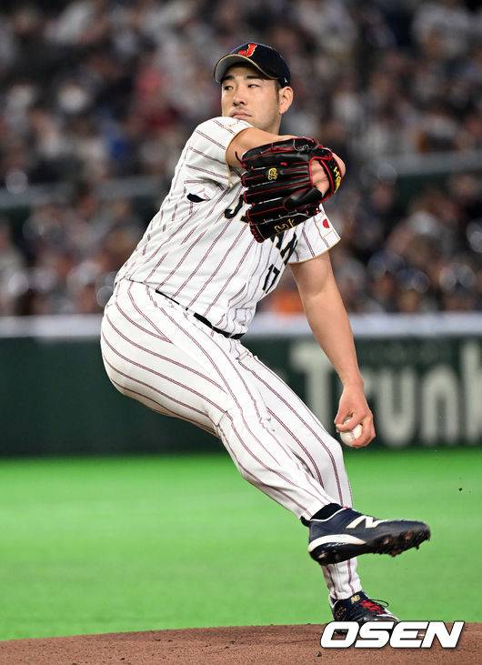 '안타안타안타' 美日 121승 베테랑, 한국 타선에 1회부터 당했다…기쿠치, 3이닝 3실점 교체 [WBC]